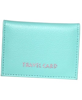 Leather Grain PU Travel Card Holder